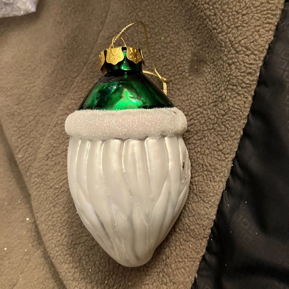 SET OF 4 GLASS CHRISTMAS SANTA CLAUS ORNAMENTS - Picture 3 of 13